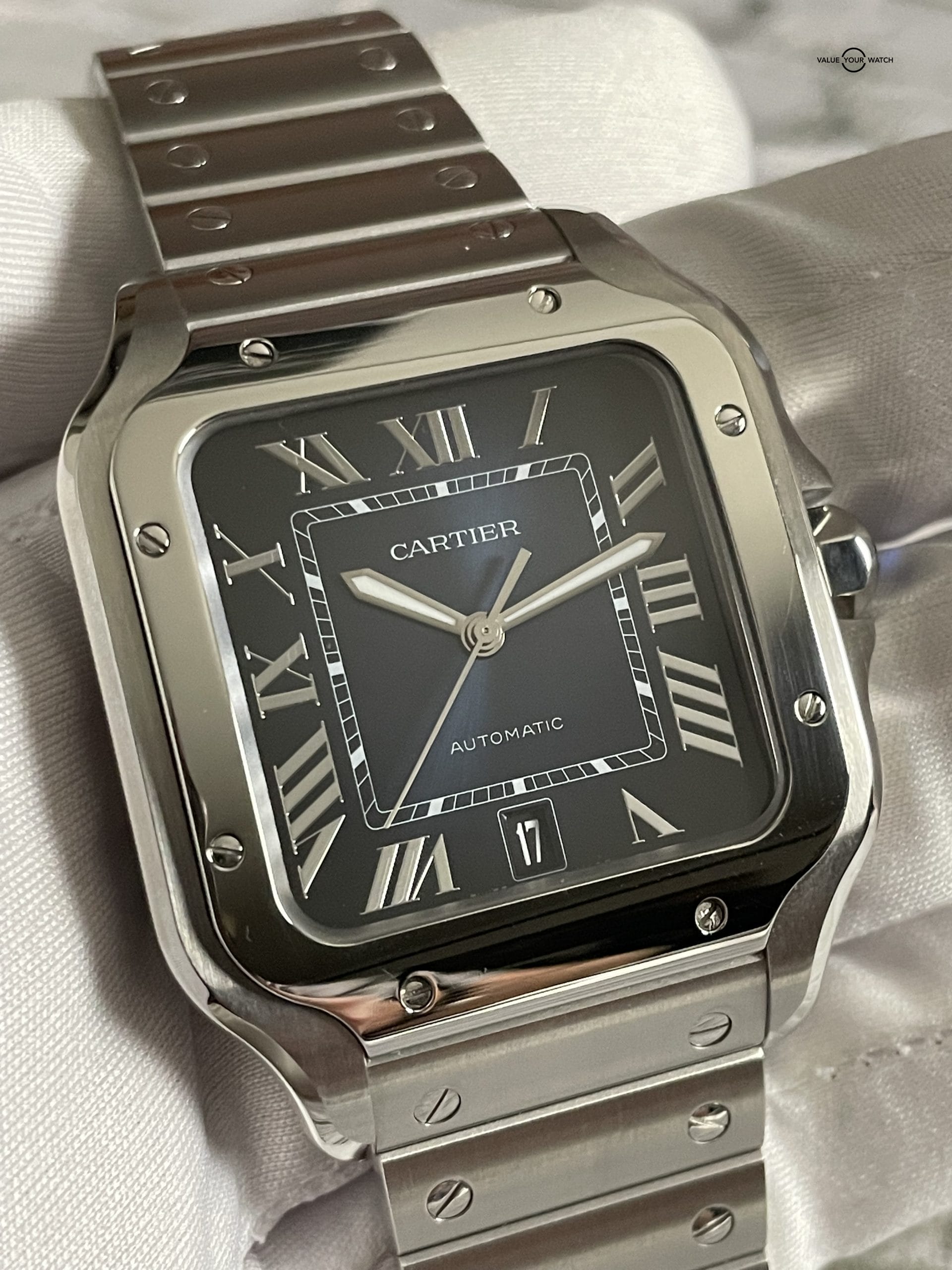 Cartier Santos De Cartier Blue Dial Large 40mm Automatic – WSSA0030 - Image 5