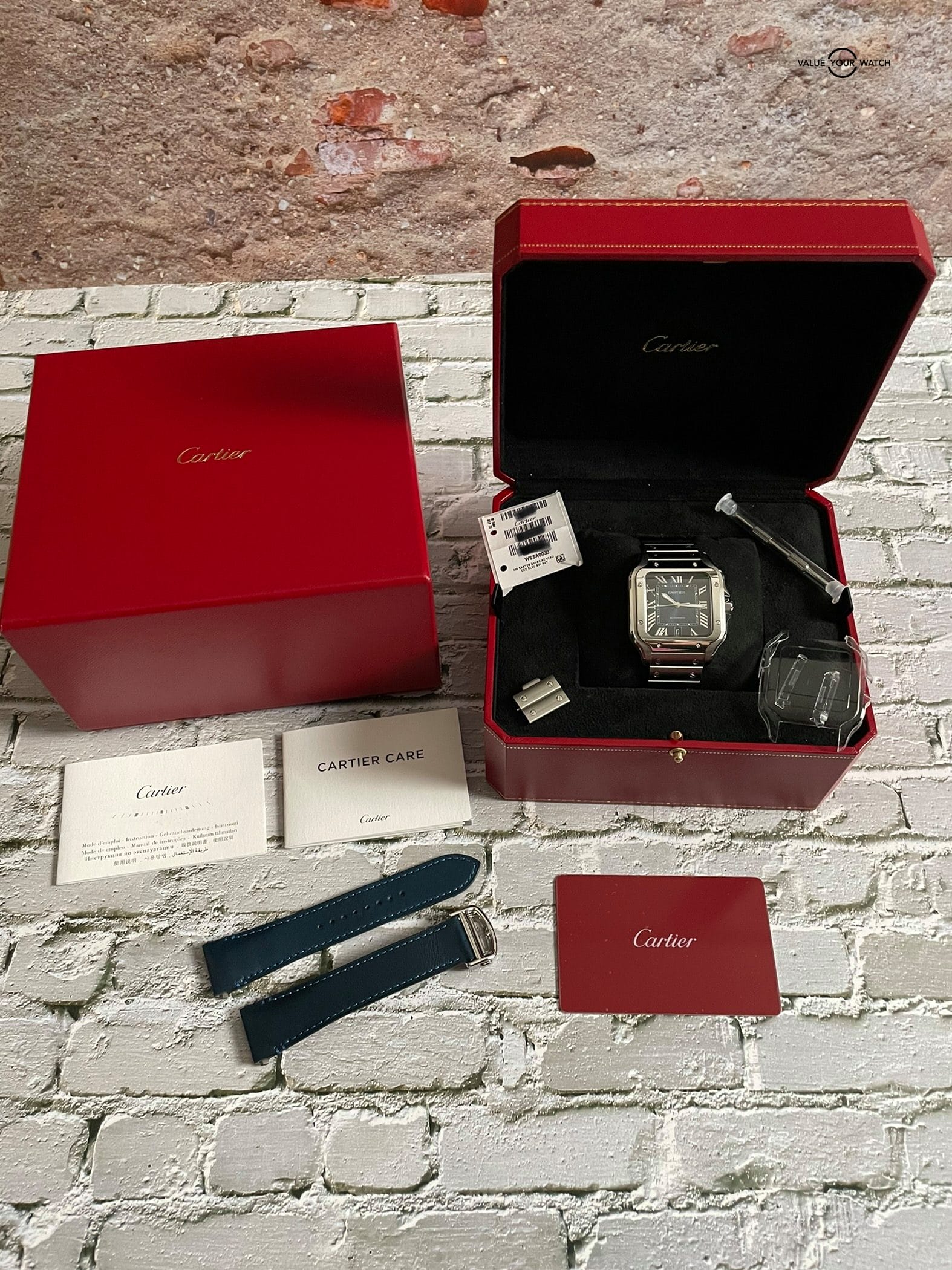 Cartier Santos De Cartier Blue Dial Large 40mm Automatic – WSSA0030 - Image 8