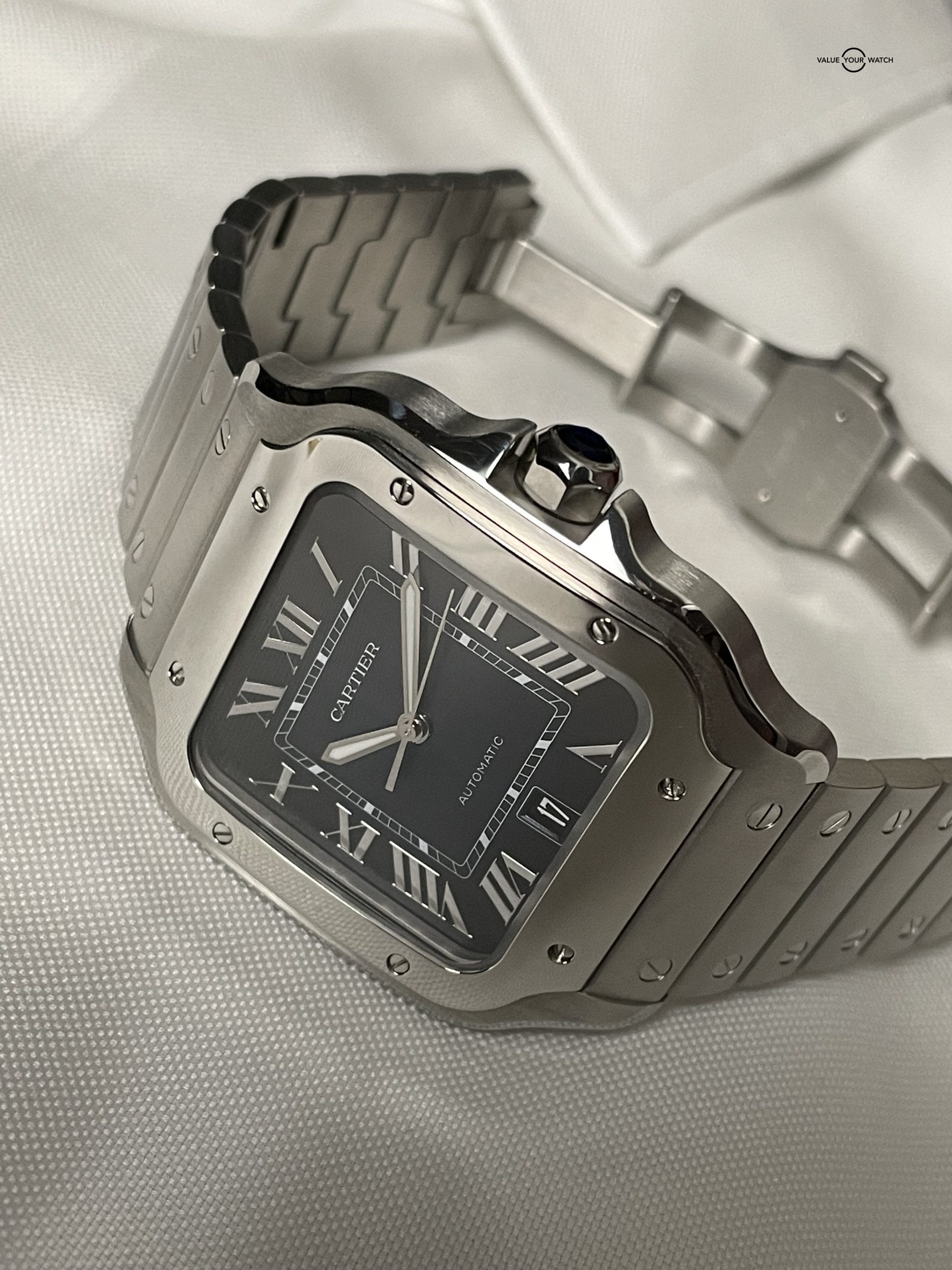 Cartier Santos De Cartier Blue Dial Large 40mm Automatic – WSSA0030 - Image 3