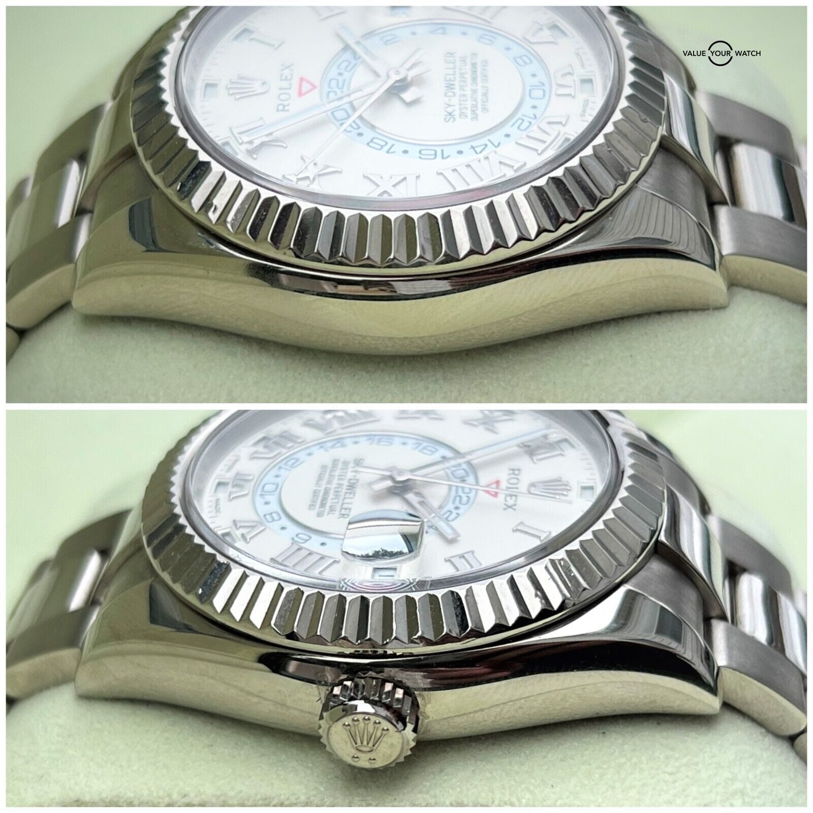 Rolex Sky-Dweller 18K White Gold Ivory Roman 326939 BOXES/PAPERS/SERVICED! - Image 11