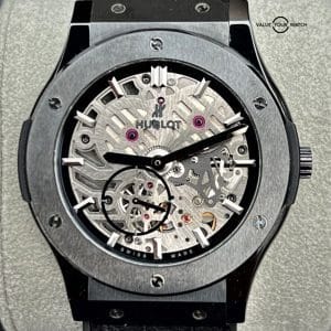Hublot Classic Fusion Ultra Thin Black Skeleton Classico Ceramic BOXES/PAPERS!
