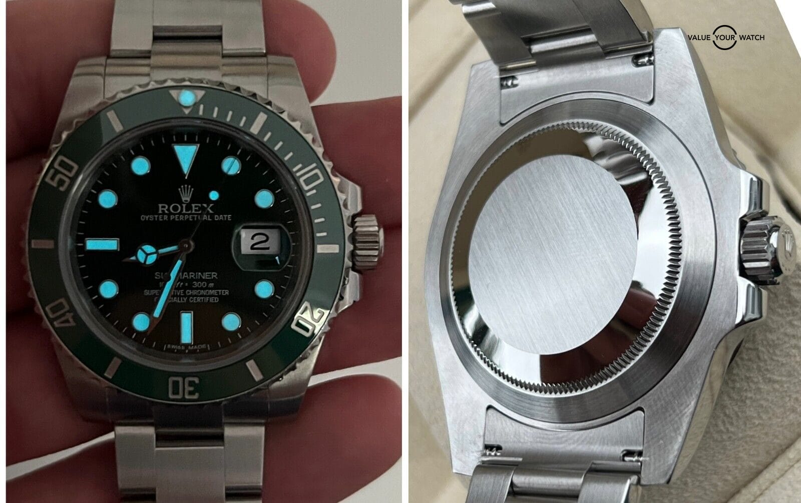 Rolex Submariner HULK 116610LV 40mm Green Dial BOXES/PAPERS/SERVICED! - Image 12