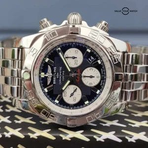 Breitling Chronomat 44MM chronograph automatic watch steel bracelet B&P AB0110