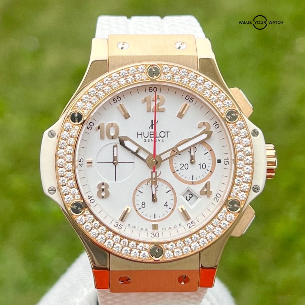 Hublot Big Bang Portocervo 18k Rose Gold Diamond White Dial 44MM $43K MSRP Rare - Image 3