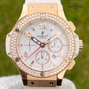 Hublot Big Bang Portocervo 18k Rose Gold Diamond White Dial 44MM $43K MSRP Rare