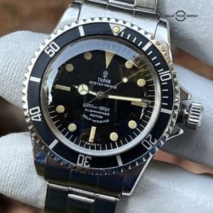 RARE 1968 Tudor Submariner 7016/0 small rose vintage original watch. Runs strong