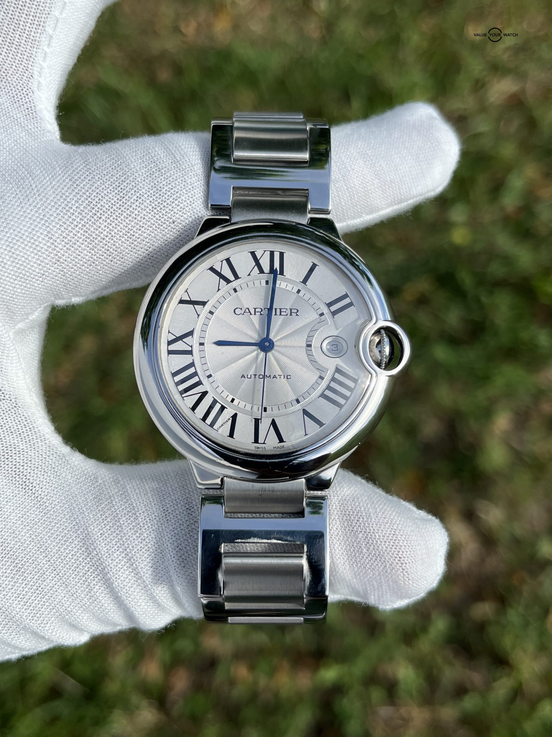 Cartier Ballon Bleu 42mm White dial Stainless steel