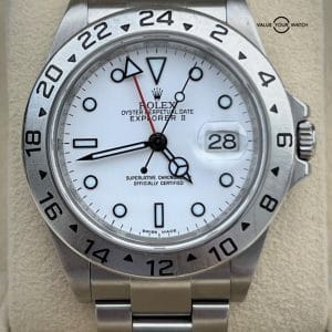 Rolex Explorer II 40mm 16570 Polar 3186 Movement Engraved Rehaut!