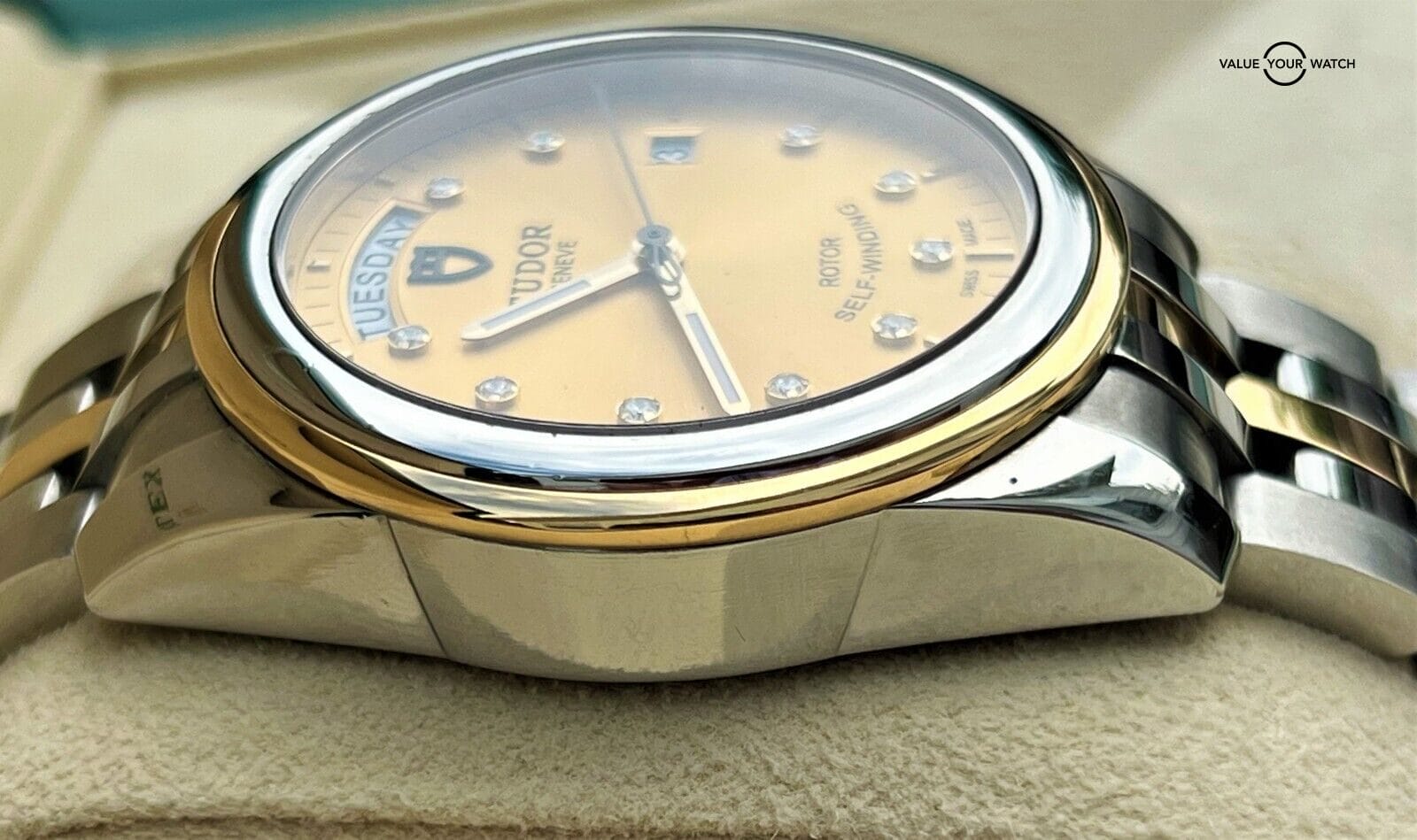 Tudor Glamour Day Date 39mm Gold Diamond Dial M56003-006! - Image 5