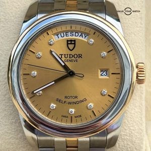 Tudor Glamour Day Date 39mm Gold Diamond Dial M56003-006!