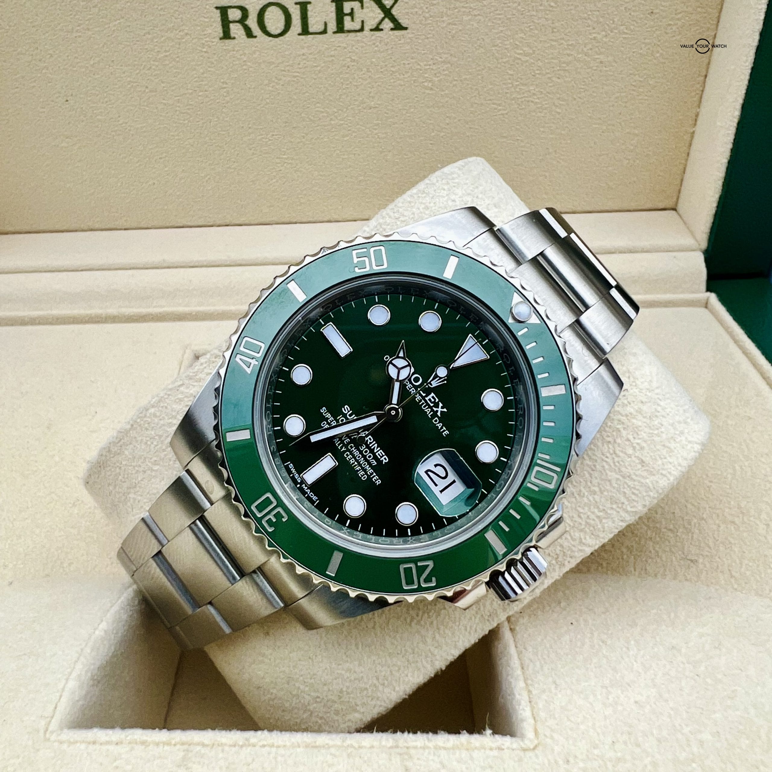 🟩ROLEX SUBMARINER DATE 40MM 116610LV STAINLESS STEEL HULK GREEN DIAL 🟩 - Image 5