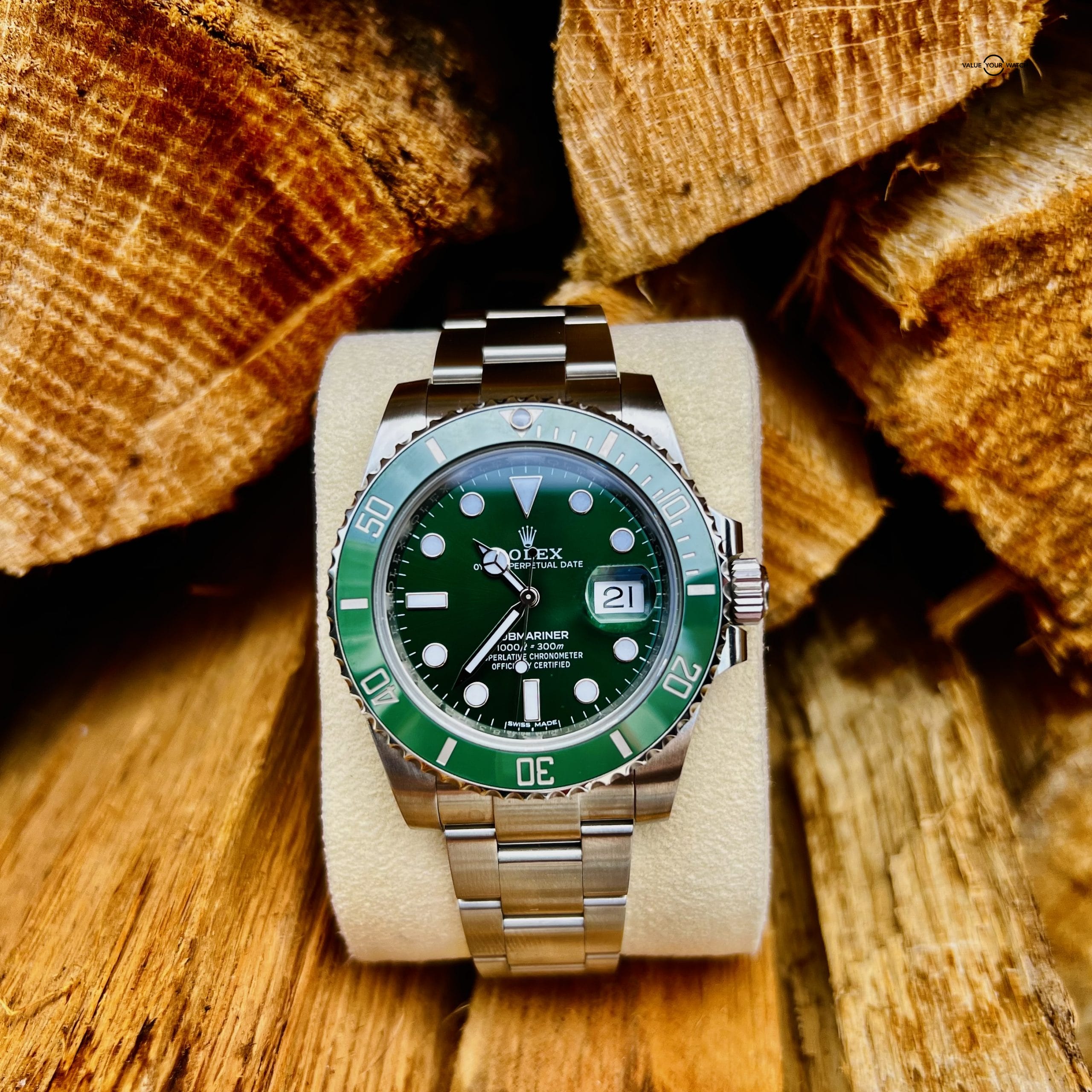 🟩ROLEX SUBMARINER DATE 40MM 116610LV STAINLESS STEEL HULK GREEN
