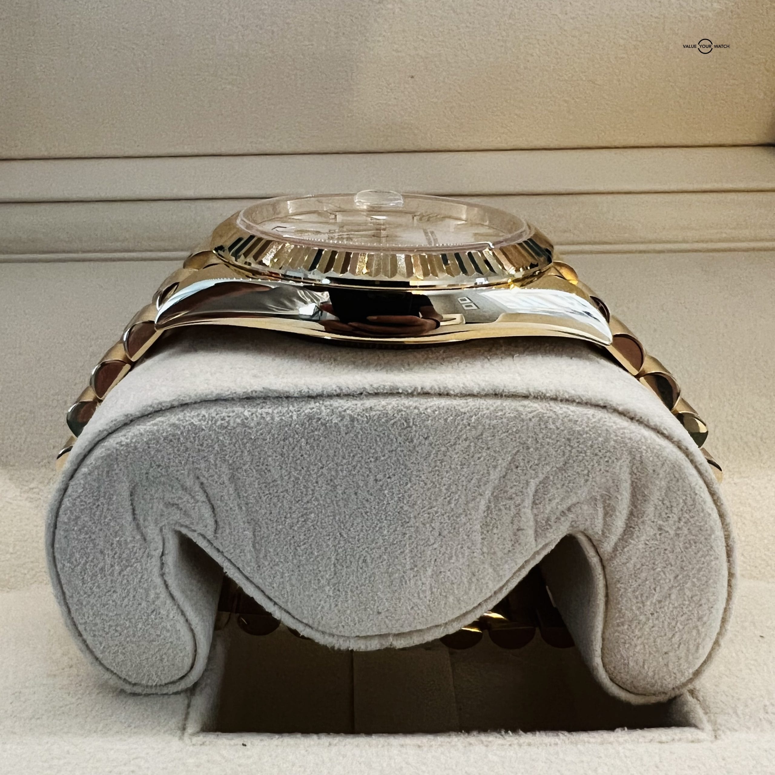 ROLEX DAY DATE SILVER ROMAN DIAL 18K YELLOW GOLD PRESIDENTIAL 2022 - Image 6