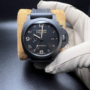 Panerai Luminar 1950 3 day GMT all black ceramic 44mm extra straps