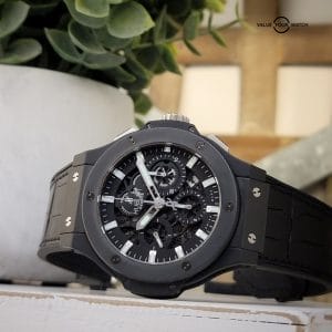 Hublot Big Bang Aero Black Magic Ceramic 44mm Alligator Strap 311.CI.1170.GR 21k MSRP