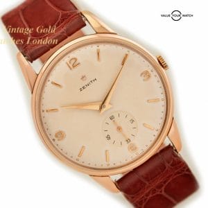 Zenith Cal.126-6 18ct Pink Gold 36mm Oversize 1956