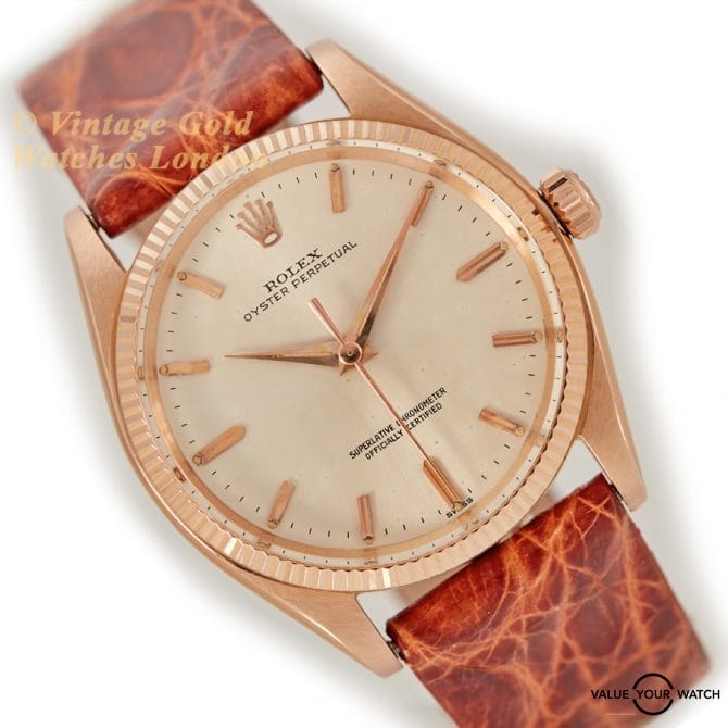 Rolex Oyster Perpetual Model Ref.1005 18ct Pink Gold 1957
