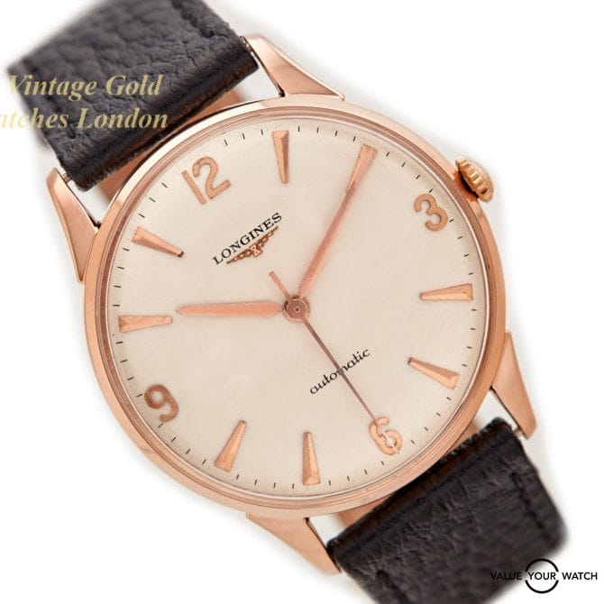 Longines Cal.380 Automatic 18ct Pink Gold 1959 Oversize