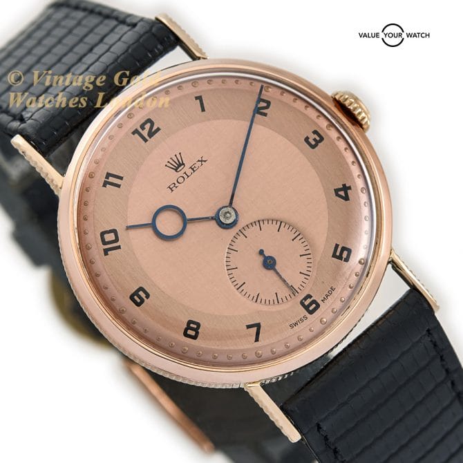 Rolex Model Ref.4138 18ct Pink Gold c1935 | Value Your Watch