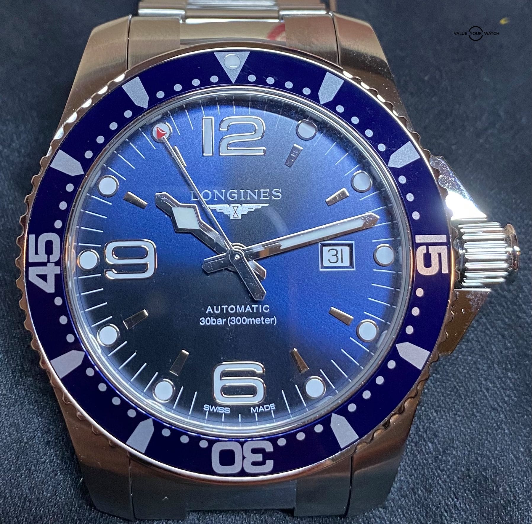 LONGINES Hydro Conquest Automatic Blue Dial 44 mm L3.841.4.96.6 Mint Full-Set - Image 2