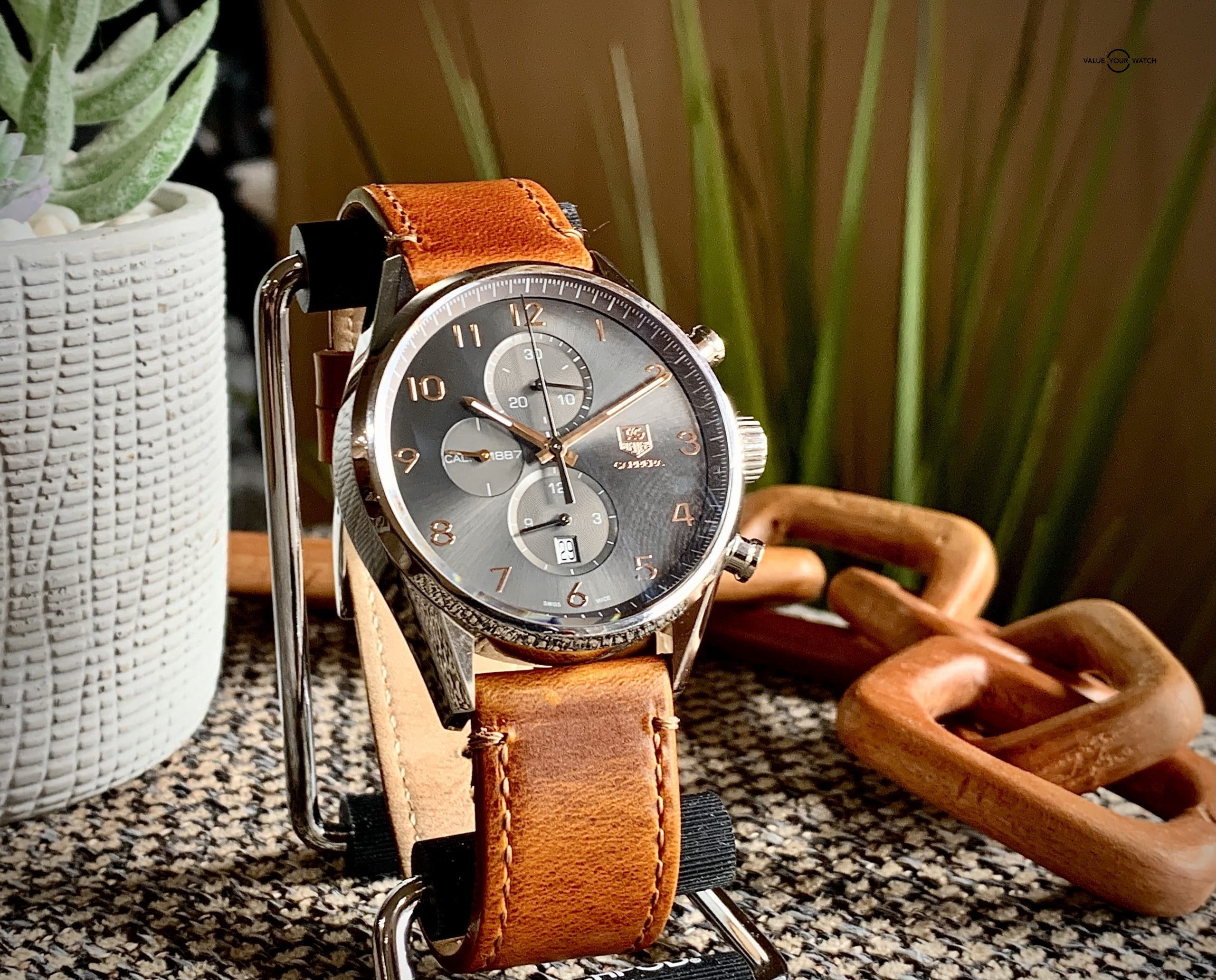 STRIKING!! Tag Heur Carrera Rose Gold Calibre 1887 with Extras!! - Image 3