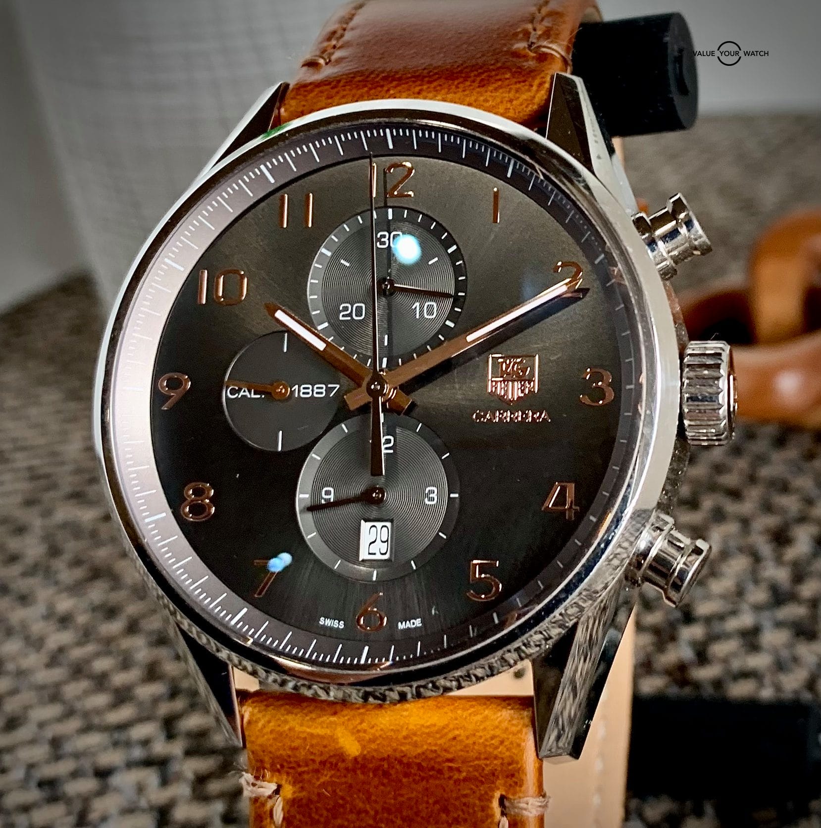 Tag heuer carrera 2025 calibre 1887 rose gold