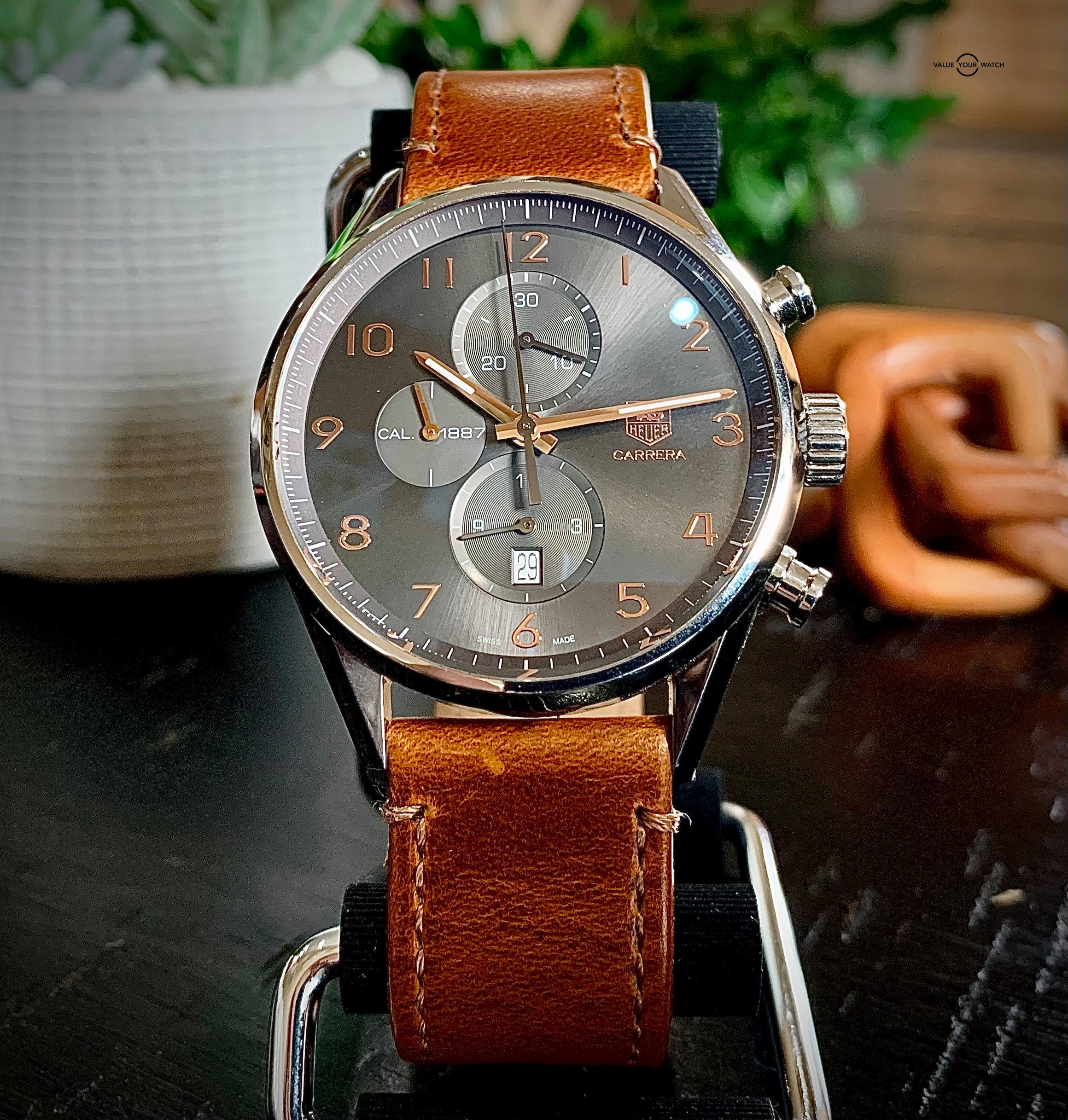 STRIKING!! Tag Heur Carrera Rose Gold Calibre 1887 with Extras!! - Image 6