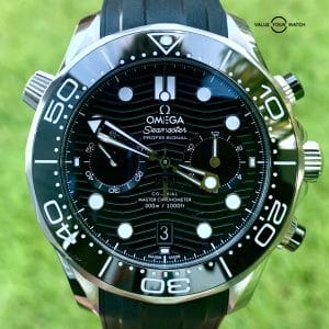 Omega Seamaster Diver 300M Chronograph 44mm Black Wave Dial 210.32.44.51.01.001 MSRP $7,500