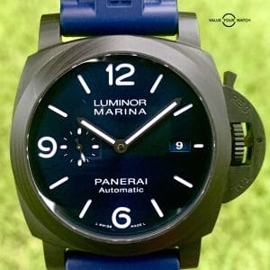 Panerai Luminor Marina Carbotech Blu Notte 44mm Limited Edition X/500 Blue Dial Box 8 YR Warranty PAM01664 MSRP $14,300