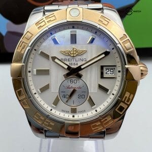 Breitling Galactic 36 c3733012 Two Tone Gold Mother of Pearl Dial MSRP $9,255