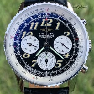 Breitling Navitimer Twin Sixty 2 Chronograph 42mm Black Dial Box & Manual Vintage A39022.1