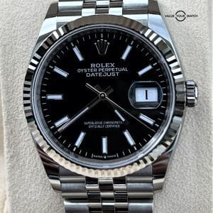 Rolex Datejust 36 126234 Black Stick Dial Jubilee 2021 BOXES/PAPERS