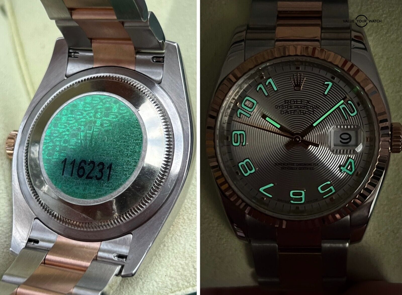 Rolex Datejust 36mm 18K Rose Gold & Stainless Steel 116231 - Image 3