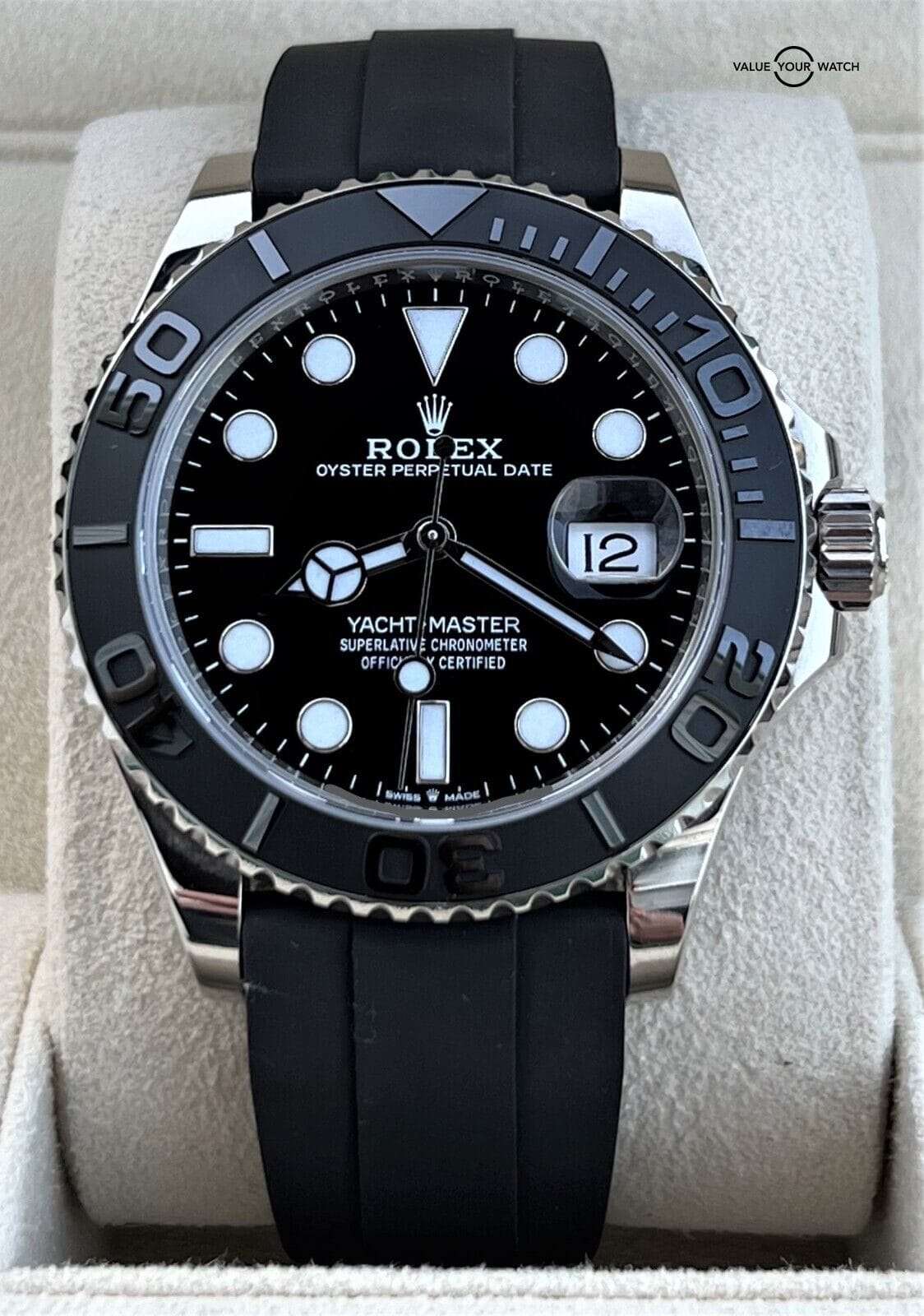 Rolex Yacht-Master 226659 18K White Gold Oysterflex 42mm 2021 BOXES/PAPERS! - Image 3