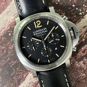 Panerai Luminor Daylight Chrono Steel 44mm – PAM00356 PAM 356 PAM356 – Box, Papers, extra straps!
