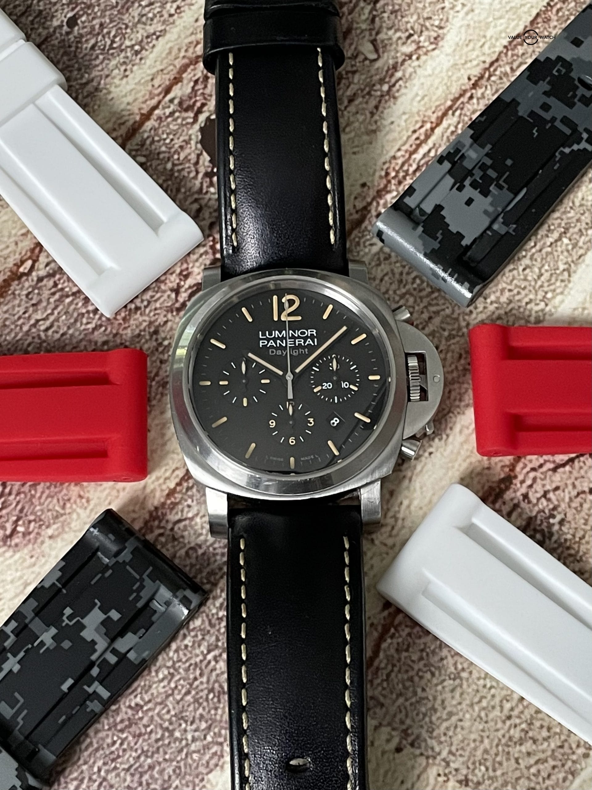 Panerai Luminor Daylight Chrono Steel 44mm - PAM00356 PAM 356 PAM356 – Box, Papers, extra straps! - Image 5