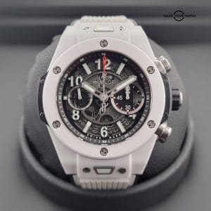 Hublot Big Bang Unico Matte White Ceramic 45mm Near Mint Complete 411.HX.1170.RX