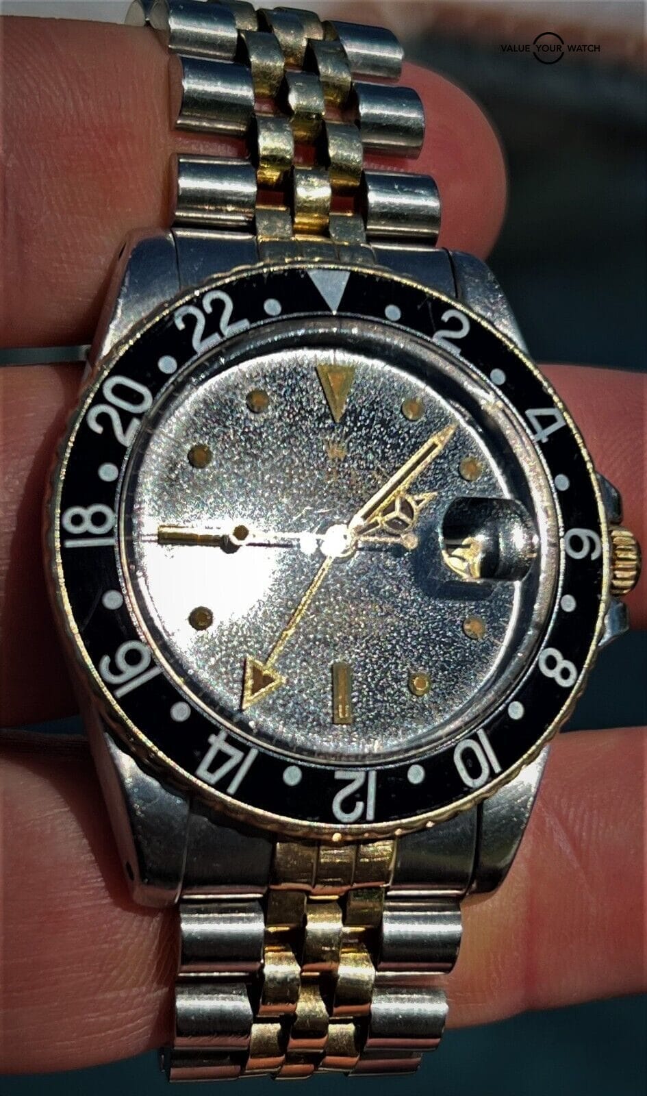 Rolex GMT Master 16753 18K Yellow Gold & Stainless Steel Black Nipple Dial! - Image 12