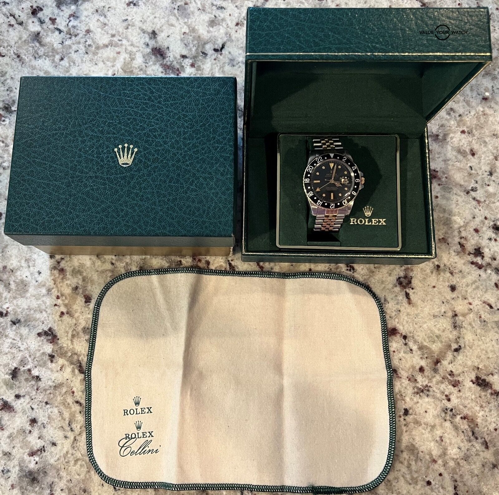 Rolex GMT Master 16753 18K Yellow Gold & Stainless Steel Black Nipple Dial! - Image 13