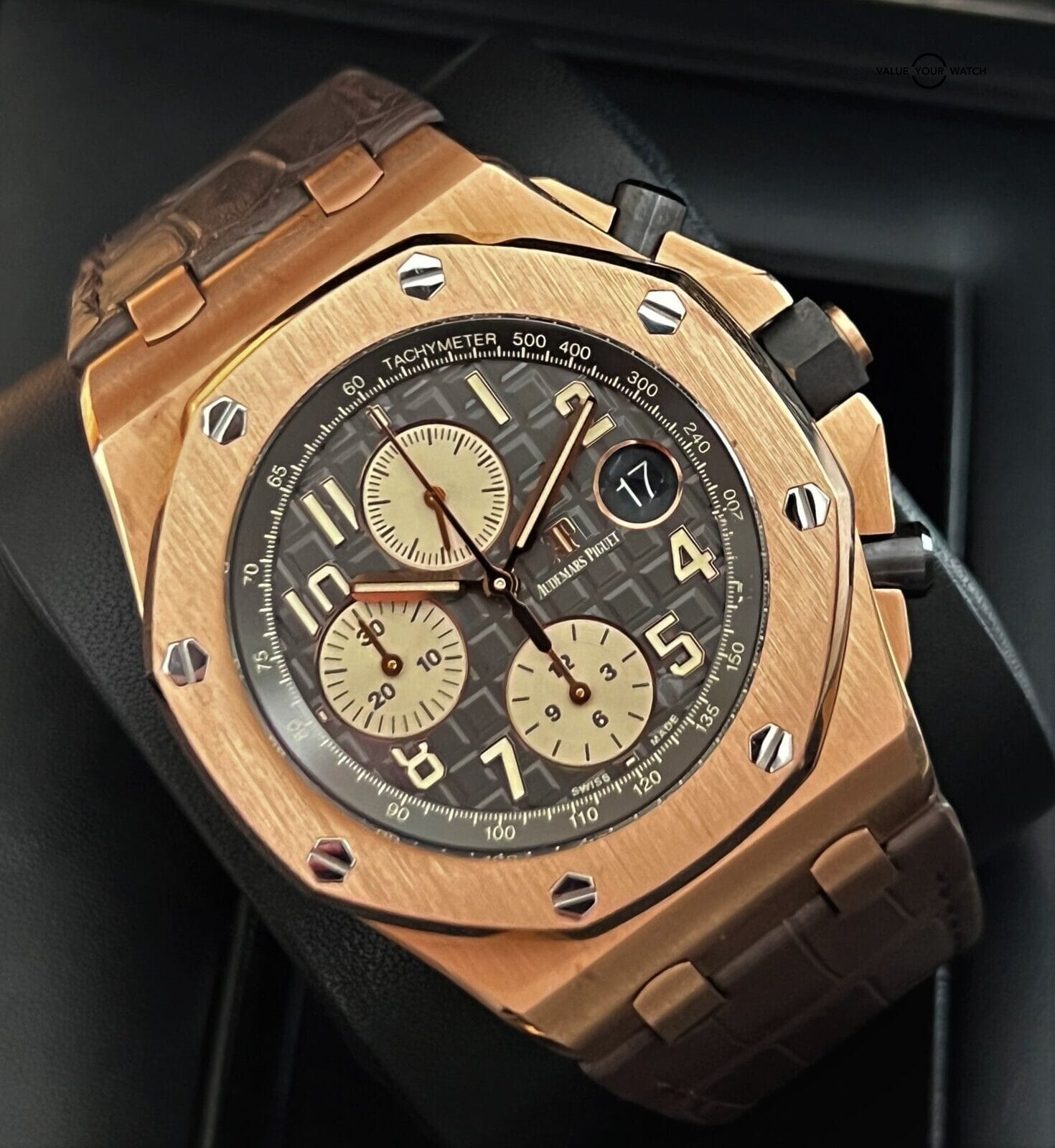 Audemars Piguet Royal Oak Offshore Rose Gold 42mm Chronograph BOXES/PAPERS! - Image 11
