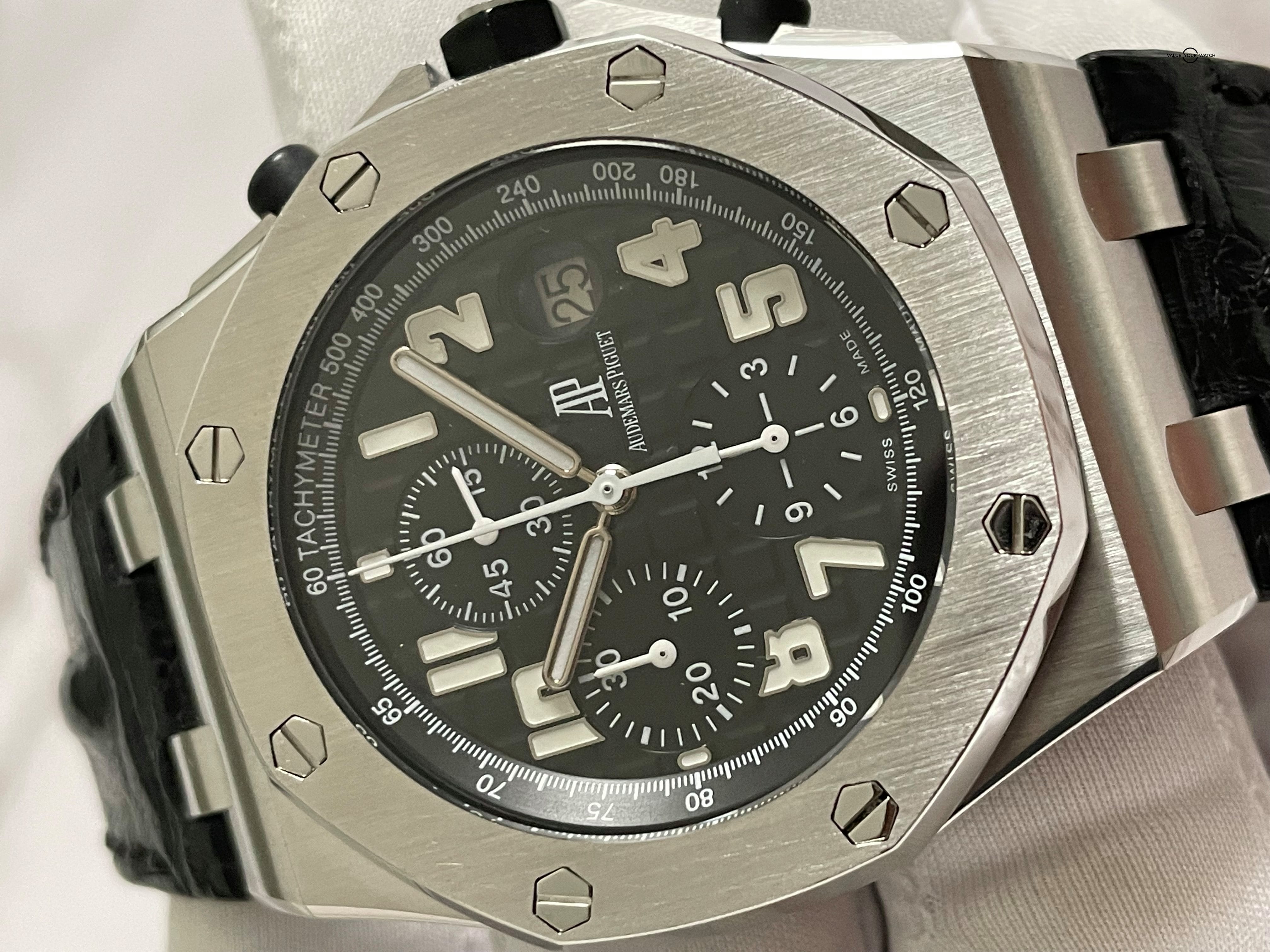 Audemars Piguet Royal Oak Offshore Chronograph 42mm AP Black Themes Steel – 26170ST.OO.D101CR.03 – Full Set Serviced w/ Warranty - Image 4