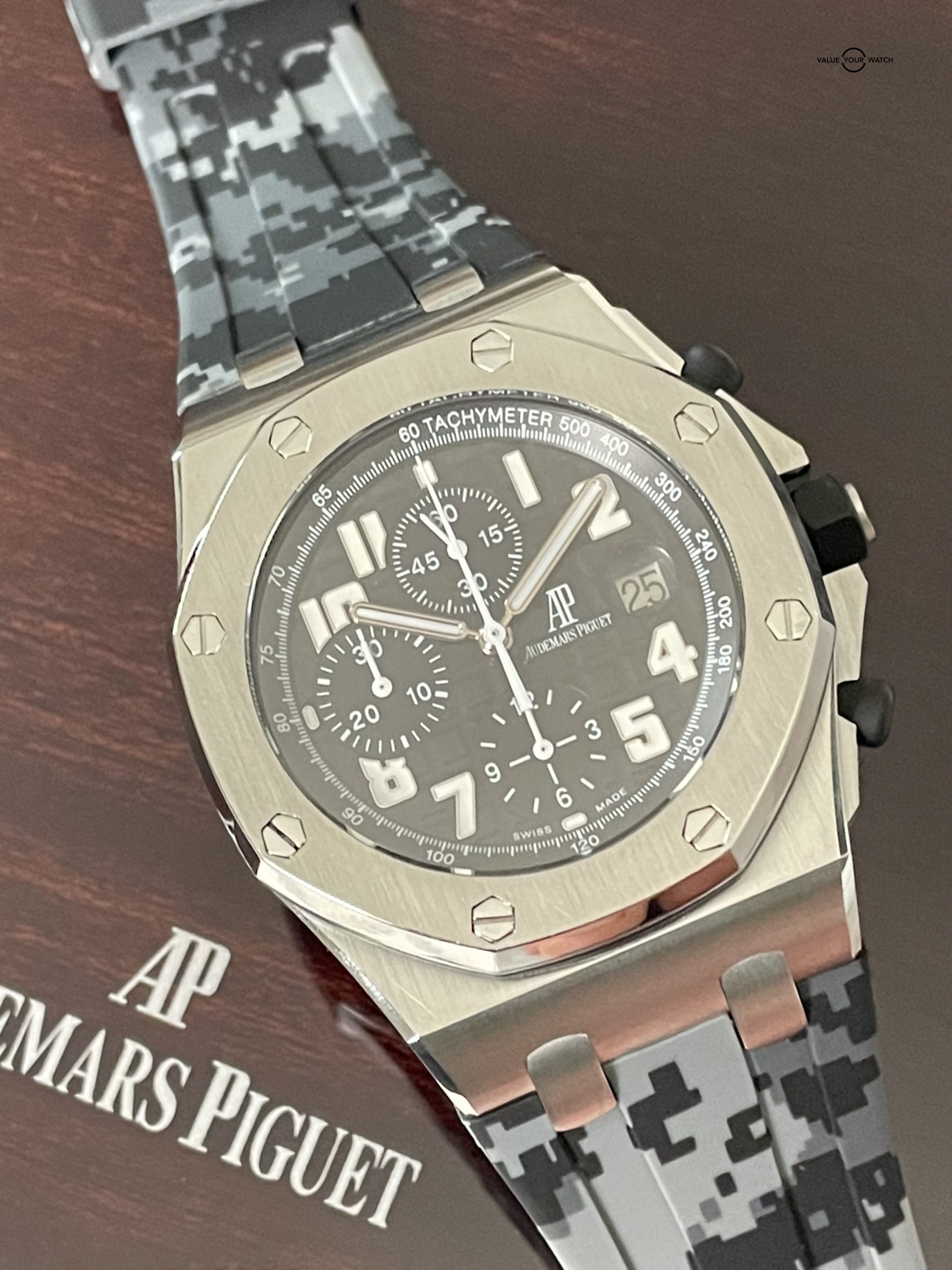 Audemars Piguet Royal Oak Offshore Chronograph 42mm AP Black Themes Steel – 26170ST.OO.D101CR.03 – Full Set Serviced w/ Warranty