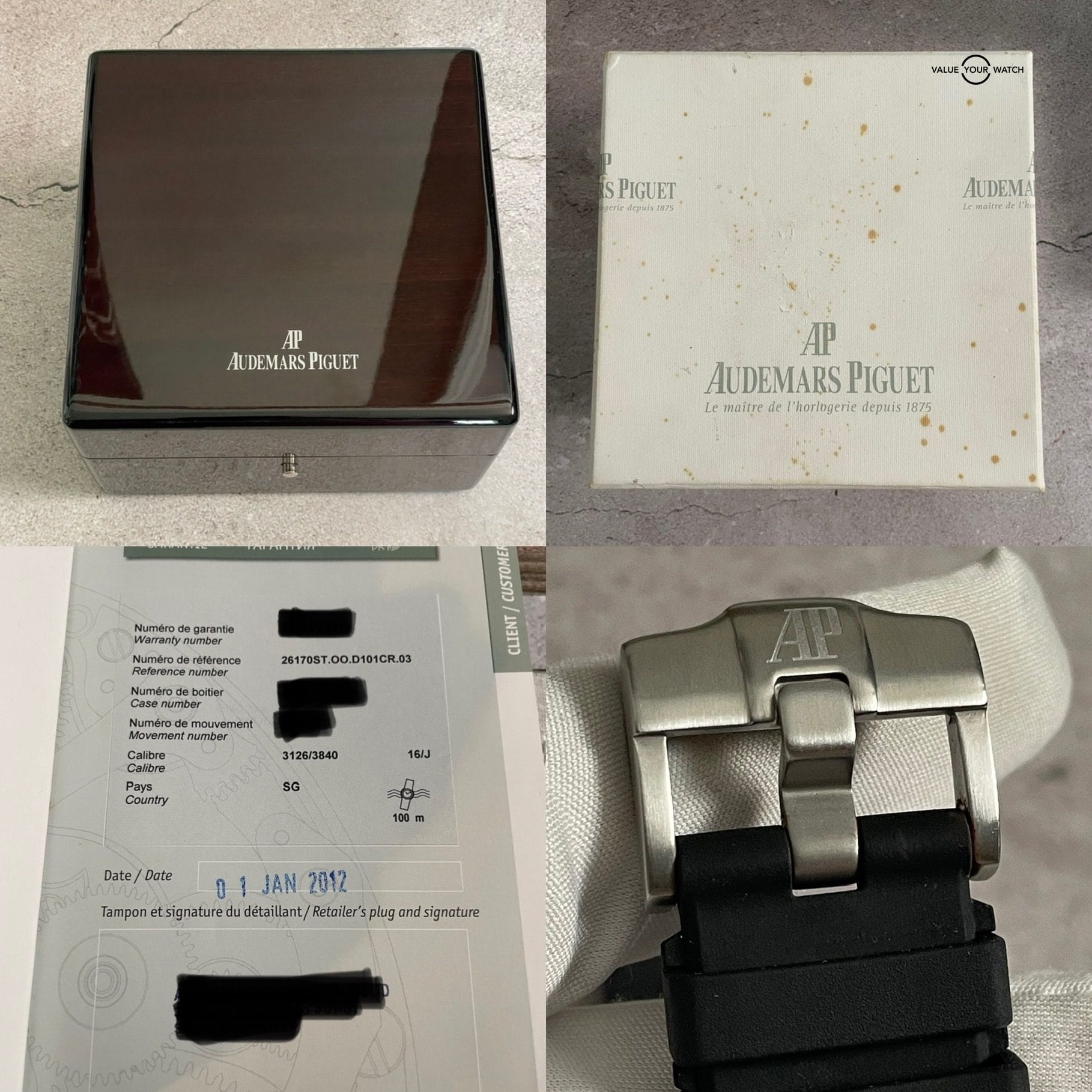 Audemars Piguet Royal Oak Offshore Chronograph 42mm AP Black Themes Steel – 26170ST.OO.D101CR.03 – Full Set Serviced w/ Warranty - Image 8