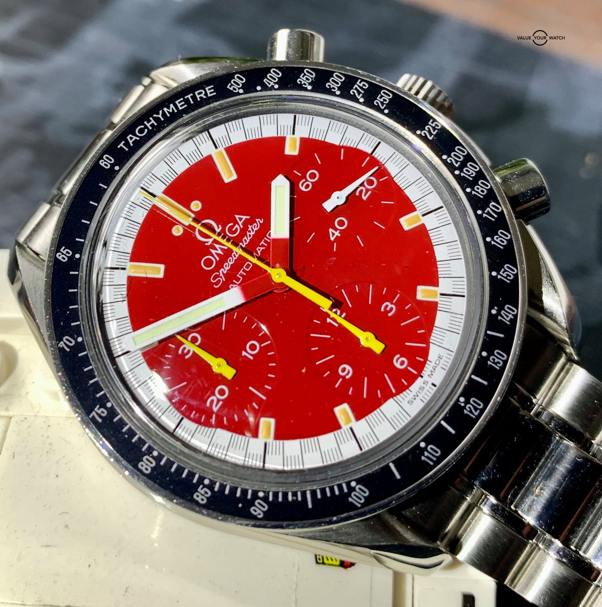 Omega Speedmaster Ferrari Red Michael Schumacher LE 3510.61 - Image 5