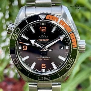 Omega Seamaster Planet Ocean 600m Co‑Axial Master Chronometer 43.5mm Black/Orange Dial Box/Papers