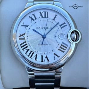 Cartier Ballon Bleu 42mm Silver Dial Stainless Steel Automatic W69012Z4