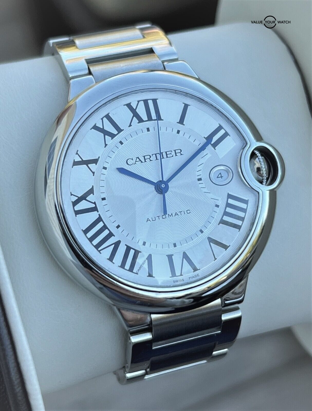 Cartier Ballon Bleu 42mm Silver Dial Stainless Steel Automatic W69012Z4 - Image 4