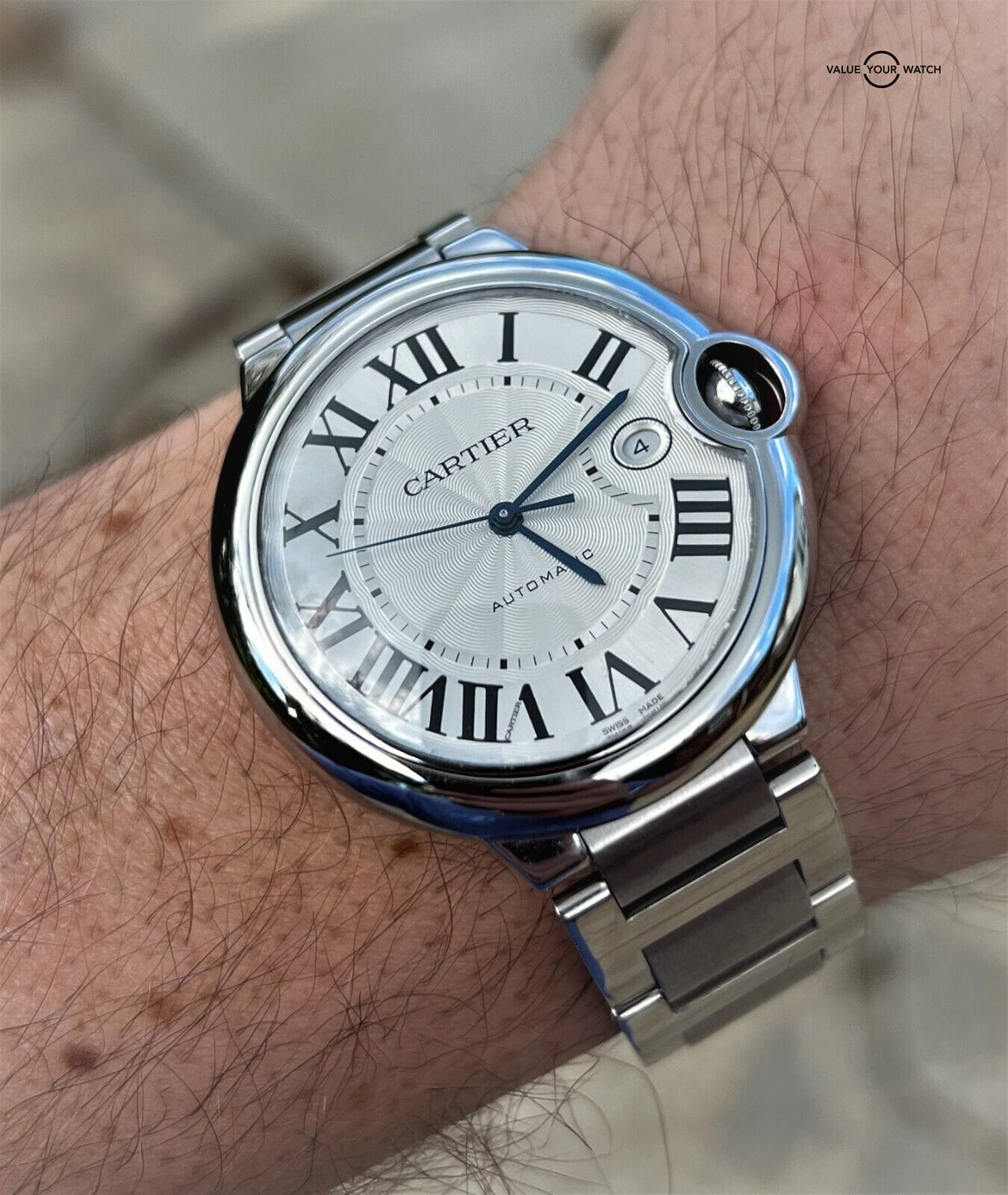 Cartier Ballon Bleu 42mm Silver Dial Stainless Steel Automatic W69012Z4 - Image 5