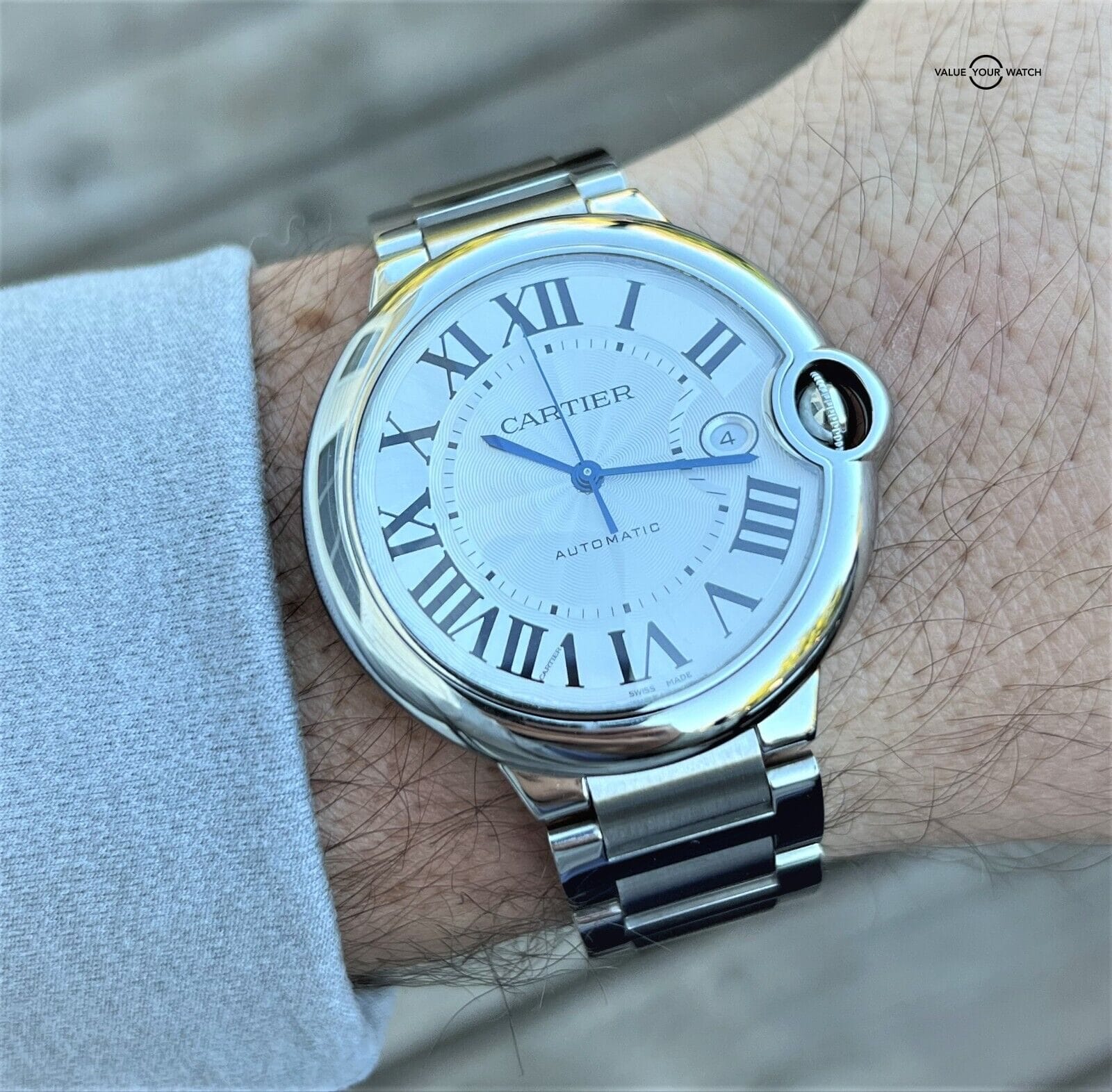 Cartier Ballon Bleu 42mm Silver Dial Stainless Steel Automatic W69012Z4 - Image 6