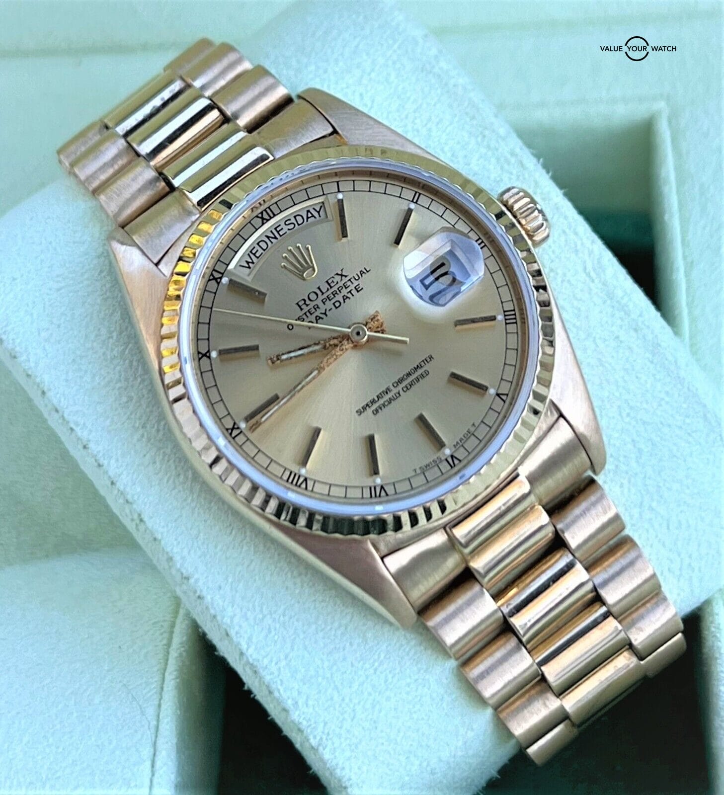 Rolex President Day-Date 18K Yellow Gold 36mm 18038 - Image 3